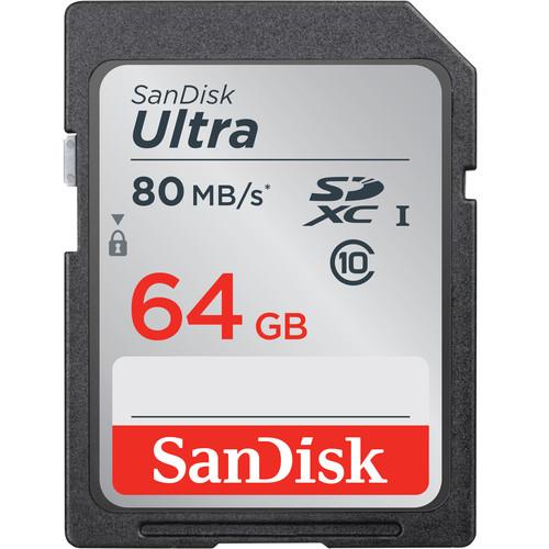SanDisk 64GB Ultra UHS-I SDXC Memory Card, SanDisk, 64GB, Ultra, UHS-I, SDXC, Memory, Card