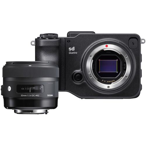 Sigma sd Quattro Mirrorless Digital Camera with 30mm f 1.4 Art Lens Kit