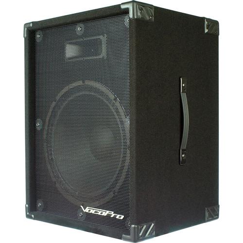 VocoPro PV-1800 15" 400W 2-Way Active Speaker with Built-In Digital Echo Mixer