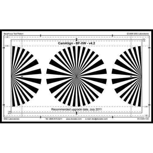 DSC Labs Backfocus Maxi Focus Pattern Chart