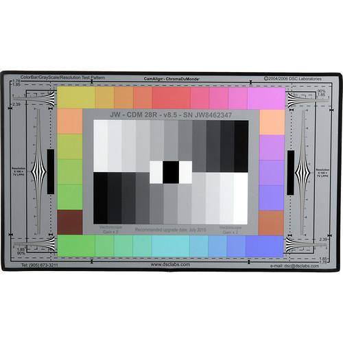 DSC Labs ChromaDuMonde 28-R Junior CamAlign Chip Chart with Resolution Trumpets