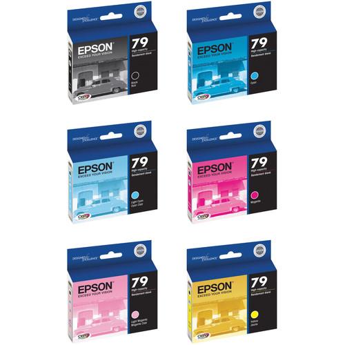 Epson 79 Ink Six Cartridge Set for Stylus 1400 & Artisan 1430 Printers