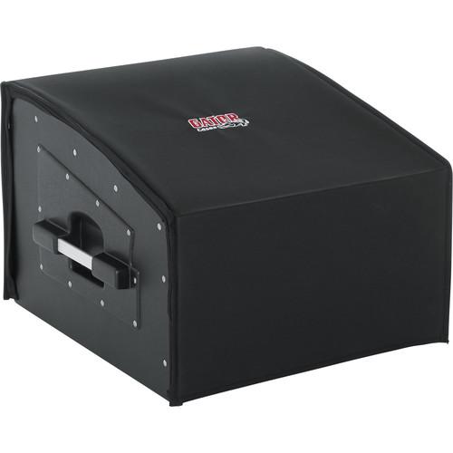 Gator Cases GRCW-10x4 Slant Top Wood Console Rack with 10-Space Slanting Top Rack and 4-Space Rack Below