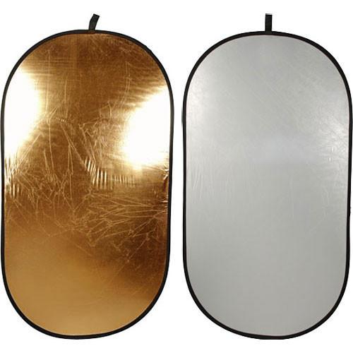 Impact Collapsible Oval Reflector Disc - Gold Silver - 41x74"