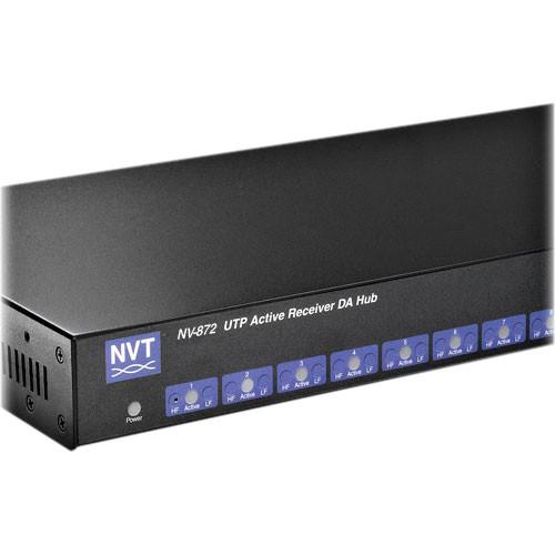 NVT NV-872 DigitalEQ 8-Channel Active Receiver Distribution Amplifier Hub