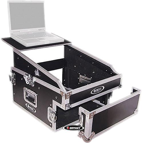 Odyssey Innovative Designs FZGS1304 Flight Zone Glide Style Slanted 13 4 Space Combo Rack Case