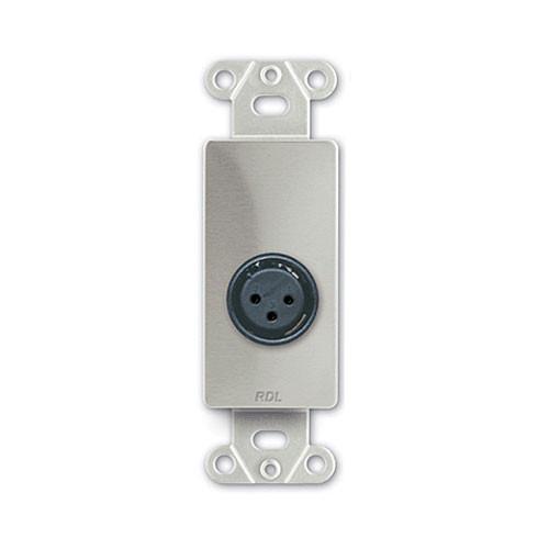 RDL DS-XLR3F Decora Wall Plate with XLR 3-Pin Female Connector