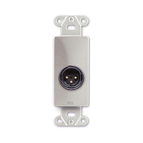 RDL DS-XLR3M Decora Wall Plate with XLR 3-Pin Male Connector