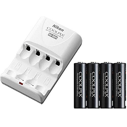 Nikon EN-MH2-B4 MH-73 Rechargeable Ni-MH Batteries and Charger Kit