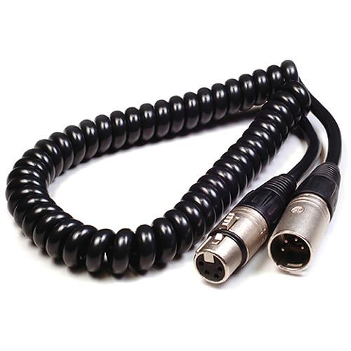 PAG 9450 4-pin XLR Male to 4-pin XLR Female Coiled Power Cable - 650mm, 2 ft