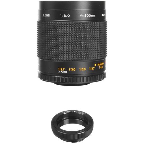 Bower 500mm f 8.0 Manual Focus Telephoto Lens for Minolta MD