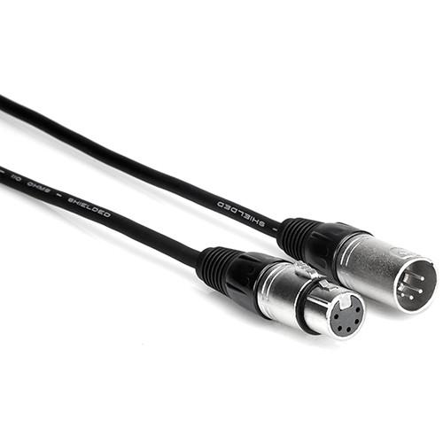 Hosa Technology DMX 5-Pin XLR Male to 5-Pin XLR Female Extension Cable - 100