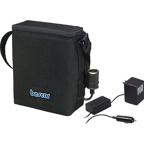 Bescor BES-018ATM Shoulder Pack Lead-Acid Battery - 12 VDC, 18 amp hours - Cigarette Plug Connectors, with Automatic Charger