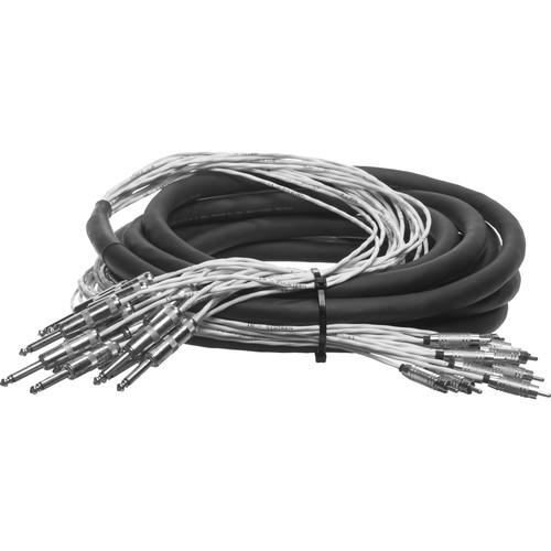 Pro Co Sound Excellines Series Analog Multitrack Harness Cable 16x 1 4" TS Phone Male to 16x RCA Male - 20