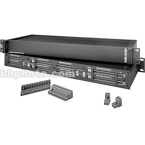 Pro Co Sound MS-83P - 8-Channel, 3-Way Microphone Splitter with Phantom Power