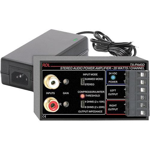 RDL TX-PA40D 40W Stereo Power Amplifier