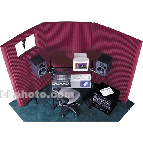 Auralex MAX-Wall 831 - Eight 20" x 48" x 4 3 8" Mobile Acoustic Panels, One 20" x 48" x 4 3 8" Mobile Acoustic Panel with Window Cut-Out, Three MAX-Stands and Three MAX-Clamps