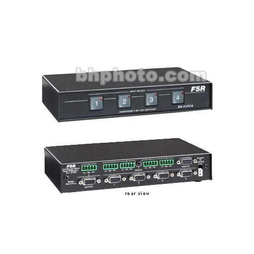 FSR SN-4100A 4x1 VGA Switcher with Stereo Audio - HD-15, Screw Terminal Blocks