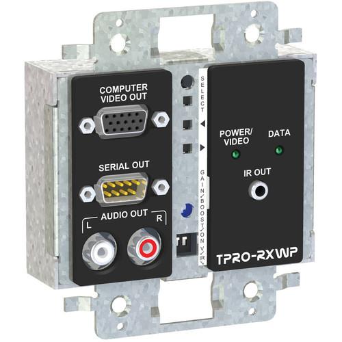 FSR TPRO-RXWPDS-BLK 2-Gang Wall Plate Receiver