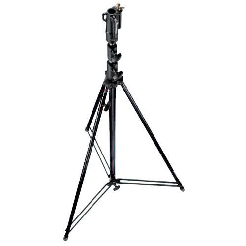 Manfrotto 111BSU Tall Steel Cine Stand with Leveling Leg, Black - 12