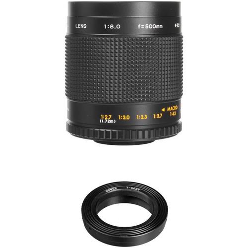 Bower 500mm f 8.0 Manual Focus Telephoto Lens for Sony Minolta