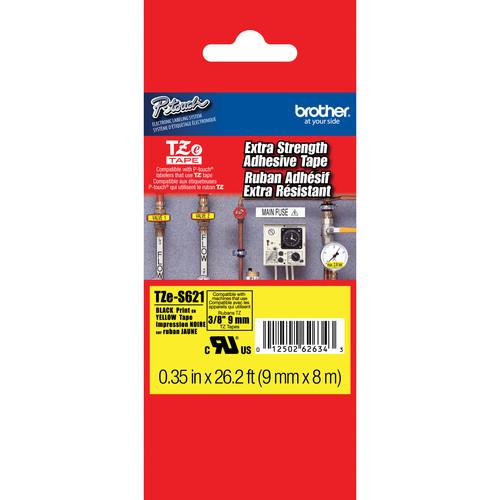 Brother TZeS621 Tape with Extra-Strength Adhesive for P-Touch Labelers