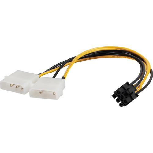 C2G 6-Pin PCI Express to Two 4-Pin Molex Power Adapter Cable, C2G, 6-Pin, PCI, Express, to, Two, 4-Pin, Molex, Power, Adapter, Cable