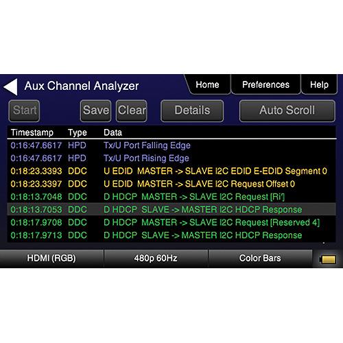 Quantumdata Auxiliary Channel Analyzer Emulation Monitoring Software for 780 780A Auxiliary Channel Analyzer