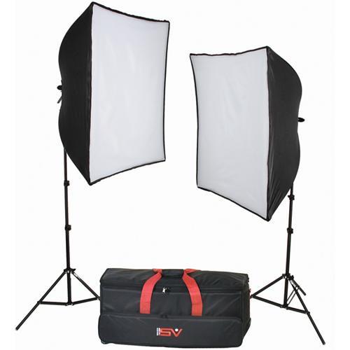 Smith-Victor KSB-1000F 2-Light Fluorescent Economy SoftBox Light Kit