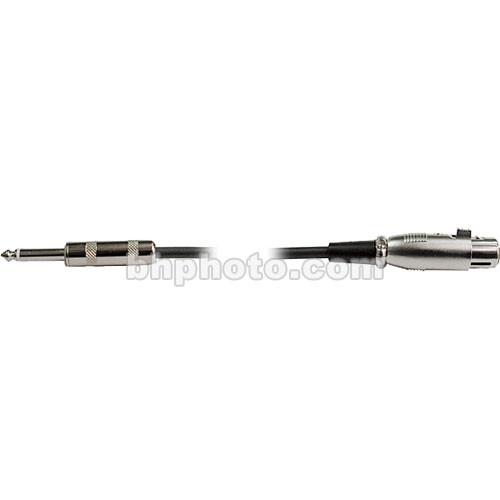 Hosa Technology 1 4" Phone Male to 3-Pin XLR Female Unbalanced Hi-Z Microphone Cable - 10