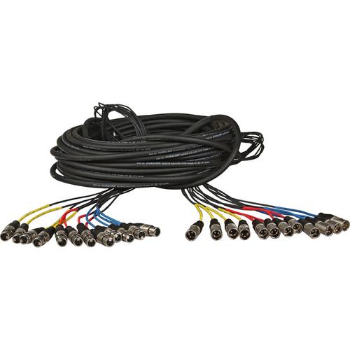 Pro Co Sound RoadMaster Series Snake 12 Channel Fanout to Fanout Cable - 100