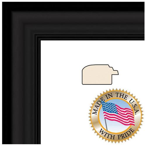 ART TO FRAMES 1418 Satin Black Step Lip Photo Frame