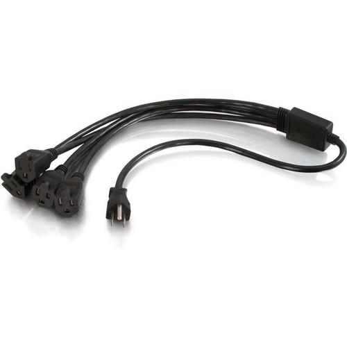 C2G 16 AWG 1-to-4 Power Cord Splitter