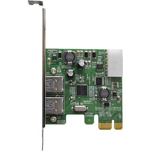 HighPoint RocketU 1022C Dual-Port USB 3.1 Gen 1 SuperSpeed PCIe 2.0 Host Bus Adapter
