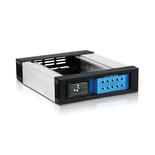 iStarUSA 5.25" to 1 x 3.5" Trayless SATA SAS Hot-Swap Cage Blue