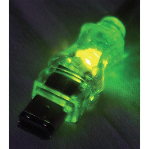 QVS FireWire i.Link 6-Pin Translucent Cable with Green LEDs