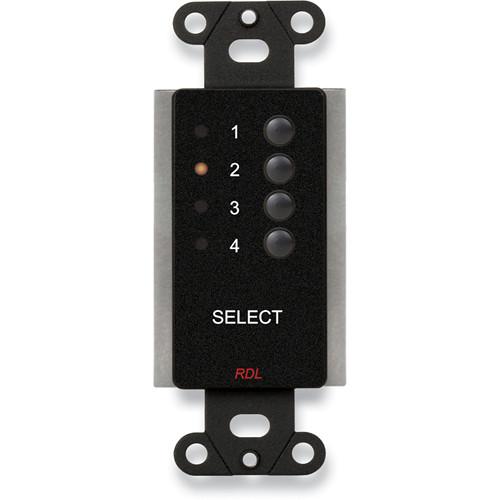 RDL D-RC4RU 4-Channel Remote Control for RACK-UP 4x1 Audio or Video Switchers