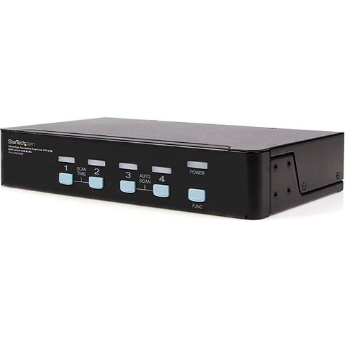 StarTech 4-Port High Resolution USB DVI Dual Link KVM Switch with Audio