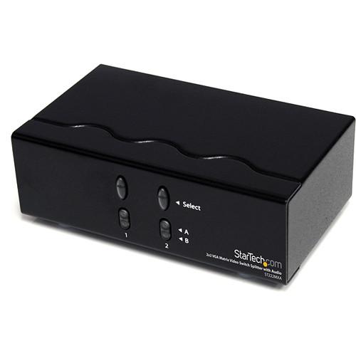 StarTech ST222MXA 2 x 2 VGA Matrix Video Switcher Splitter with Audio