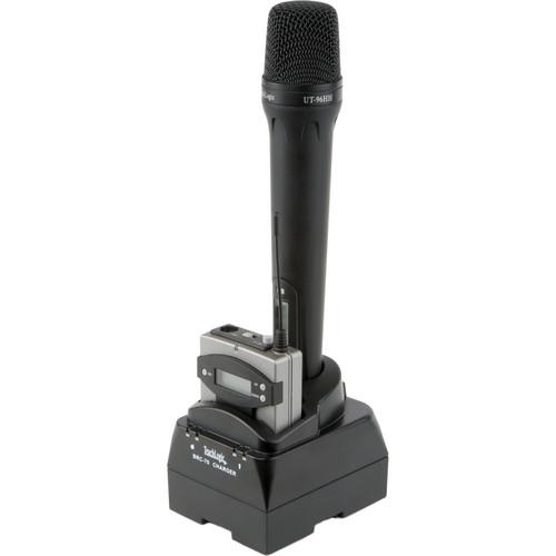 TeachLogic UT-96BP R Bodypack Radio Frequency Transmitter with BRC-70 Drop-In Charger & 2 AA-Size NiMH Rechargeable Batteries