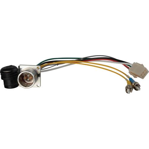 Camplex 24" Lemo EDW to Duplex ST Fiber & 6-Pin AMP Power Breakout Cable