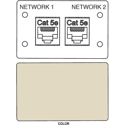 FSR IPS-D721D RJ-45 Bulkhead Dual Cat5-e Insert Plate