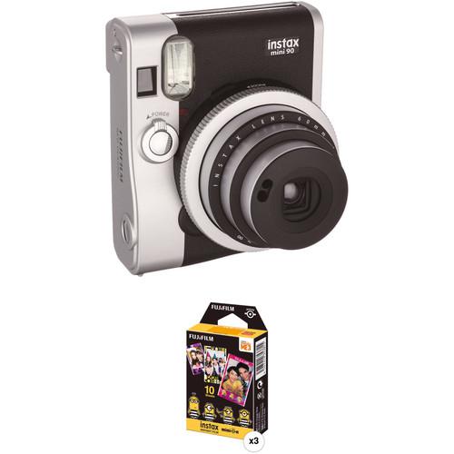 FUJIFILM INSTAX Mini 90 Neo Classic Instant Film Camera with Three Packs of Film Kit
