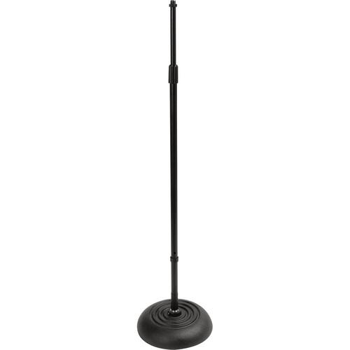 On-Stage MS7201QTR Quarter-Turn Round Base Threadless Microphone Stand