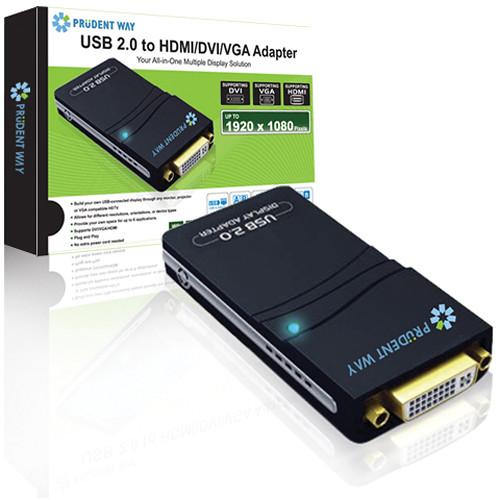 Prudent Way USB 2.0 to HDMI DVI VGA Adapter