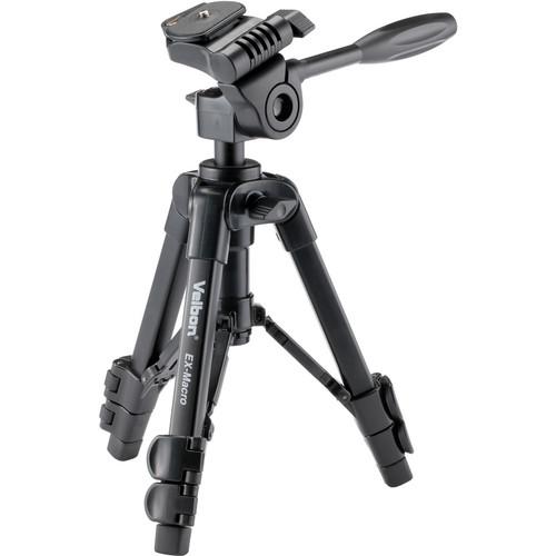 Velbon EX-Macro Aluminum Tabletop Tripod with 3-Way Pan Tilt Head