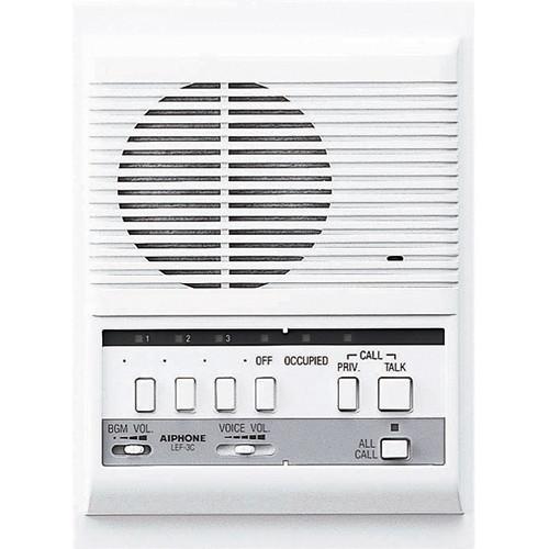 Aiphone LEF-3C 3-Call Semi-Flush Mount Master Station for LEF Series Hands-Free Selective Call Intercom System