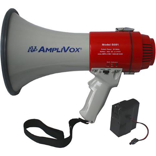 AmpliVox Sound Systems S601R Mity-Meg 15W Megaphone with S1402 Rechargeable Battery Pack