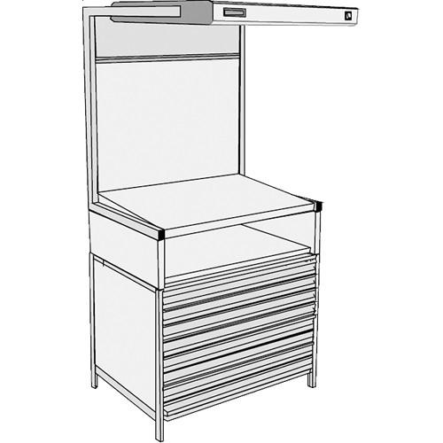 GTI EVS-2540 TS FD Executive Viewing Station with Table Stand and Flat File Drawers
