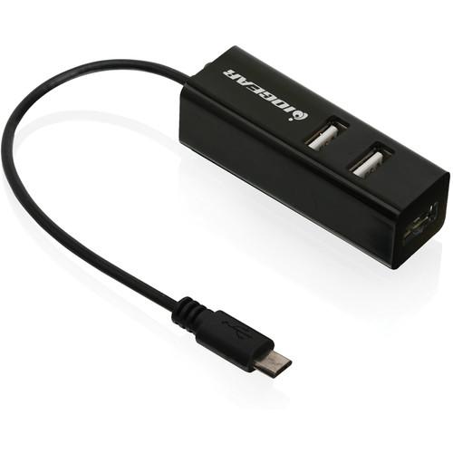 IOGEAR GoFor2 USB On-The-Go Card Reader with Hub for Mobile Devices